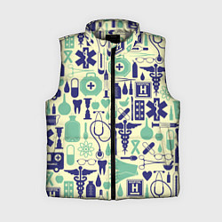 Женский жилет Медицина Паттерн Z, цвет: 3D-светло-серый