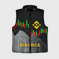Женский жилет BINANCE БИНАНС ГРАФИК, цвет: 3D-светло-серый