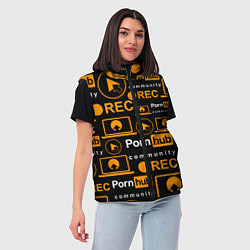 Женский жилет PORNHUB ПОРНХАБ УЗОР, цвет: 3D-светло-серый — фото 2