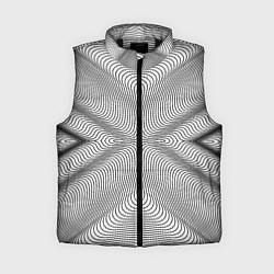 Женский жилет Линии иллюзия, цвет: 3D-черный
