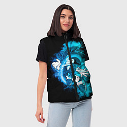 Женский жилет Соник сквозь кольцо, цвет: 3D-черный — фото 2