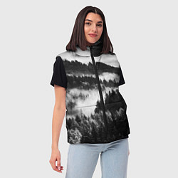 Женский жилет ТУМАННЫЙ ЛЕС МРАЧНЫЙ ЛЕС, цвет: 3D-красный — фото 2