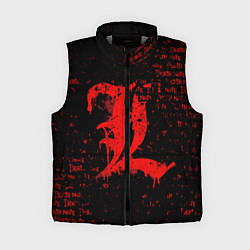 Женский жилет Тетрадь смерти Логотип red, цвет: 3D-светло-серый