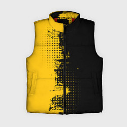 Женский жилет ЧЕРНО ЖЕЛТЫЙ ГРАНЖ GRUNGE Z, цвет: 3D-красный