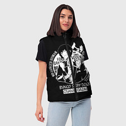 Женский жилет Осаму Дазай Бродячие псы, цвет: 3D-светло-серый — фото 2