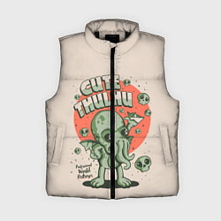 Женский жилет Милый Ктулху, цвет: 3D-черный