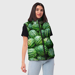 Женский жилет Арбузы, цвет: 3D-светло-серый — фото 2