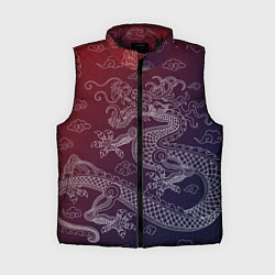 Женский жилет Традиционный китайский дракон, цвет: 3D-черный