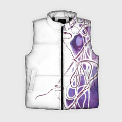 Женский жилет Фиолетовые нити, цвет: 3D-черный