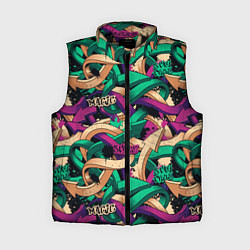 Женский жилет Граффити стрелы, цвет: 3D-черный