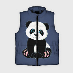 Женский жилет Милая Панда Sweet Panda, цвет: 3D-черный