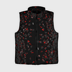 Женский жилет 3Д Разлом 3D Плиты, цвет: 3D-черный