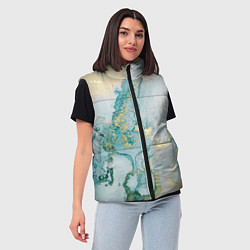 Женский жилет Абстрактный мрамор, цвет: 3D-светло-серый — фото 2