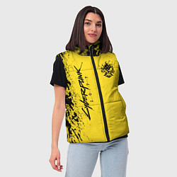 Женский жилет CYBERPUNK 2077 КИБЕРПАНК 2077, цвет: 3D-черный — фото 2