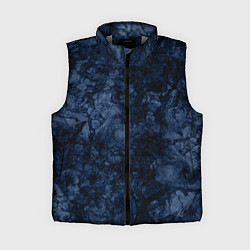 Женский жилет Темно-синяя текстура камня
