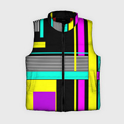 Женский жилет Геометрический неоновый узор, цвет: 3D-красный
