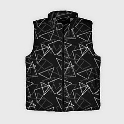 Женский жилет Черно-белый геометрический, цвет: 3D-светло-серый