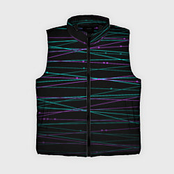 Женский жилет Неоновые тонкие нити, цвет: 3D-черный