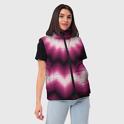 Женский жилет Черно-пурпурный калейдоскоп, цвет: 3D-черный — фото 2