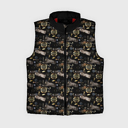 Женский жилет Стимпанк Черный фон, цвет: 3D-красный