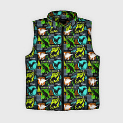 Женский жилет Dinosaurs, цвет: 3D-черный