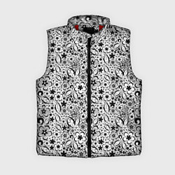 Женский жилет Черное кружево цветочное, цвет: 3D-красный