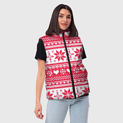 Женский жилет Новогодний уют, цвет: 3D-черный — фото 2