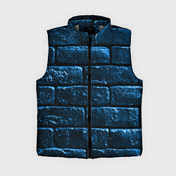 Женский жилет Неоновая, кирпичная стена, цвет: 3D-светло-серый