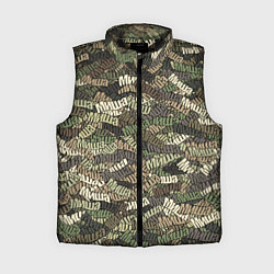 Женский жилет Именной камуфляж Миша, цвет: 3D-черный