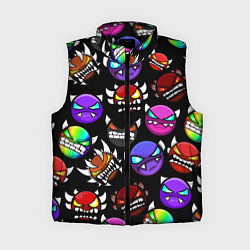 Женский жилет Geometry Dash: Demons Squad, цвет: 3D-черный