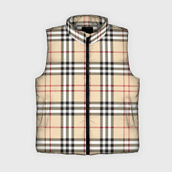 Женский жилет Клетчатый принт в стиле Burberry, цвет: 3D-светло-серый