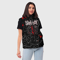 Женский жилет Slipknot Rock Слипкнот Музыка Рок Гранж, цвет: 3D-черный — фото 2