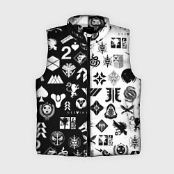 Женский жилет DESTINY LOGOBOMBING ЧЁРНО БЕЛОЕ