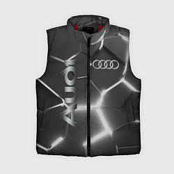 Женский жилет AUDI GREY 3D ПЛИТЫ, цвет: 3D-красный