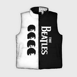 Женский жилет The Beatles черно - белый партер, цвет: 3D-черный