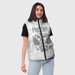 Женский жилет Герб России, цвет: 3D-черный — фото 2