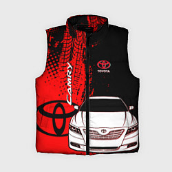 Женский жилет Camry Toyota glitch, цвет: 3D-черный