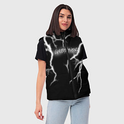 Женский жилет GHOSTEMANE Lightning Гостмейн Молния Надпись, цвет: 3D-красный — фото 2