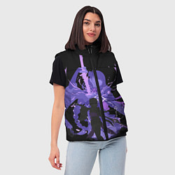 Женский жилет Genshin Impact Raiden, цвет: 3D-черный — фото 2