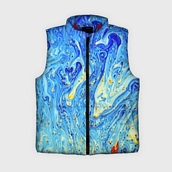 Женский жилет Сползающие краски, цвет: 3D-красный