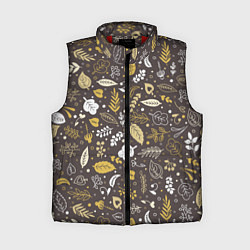 Женский жилет Осенние листья и ягодки