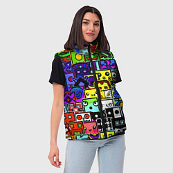 Женский жилет Geometry Dash: All Skins, цвет: 3D-черный — фото 2