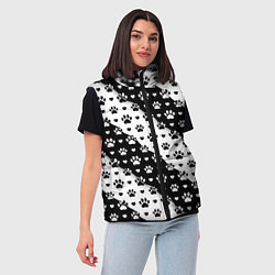 Женский жилет Следы от Лап, цвет: 3D-черный — фото 2