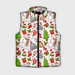 Женский жилет Новый Год!, цвет: 3D-черный