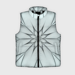 Женский жилет Абстрактный цветок Серо-голубой 1-30