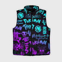 Женский жилет ANIME LOGOBOMBING NEON НЕОН ЛОГО АНИМЕ
