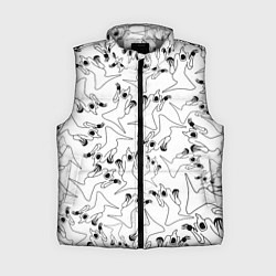 Женский жилет KIZARU HAUNTED GHOST ПАТТЕРН ЧЁРНО БЕЛЫЙ, цвет: 3D-светло-серый