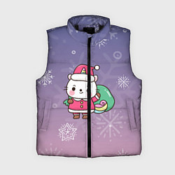 Женский жилет Happy New Year 2022 Сat 2, цвет: 3D-черный