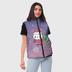 Женский жилет Happy New Year 2022 Сat 2, цвет: 3D-черный — фото 2