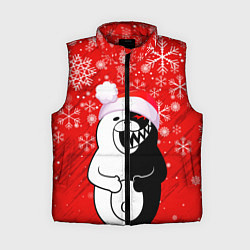 Женский жилет НОВОГОДНИЙ MONOKUMA, цвет: 3D-красный